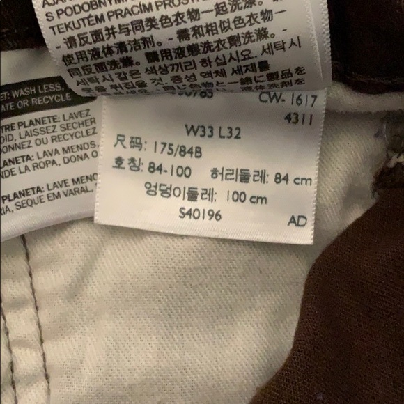 Levi Strauss Brown Pants 33x32 - Picture 5 of 5
